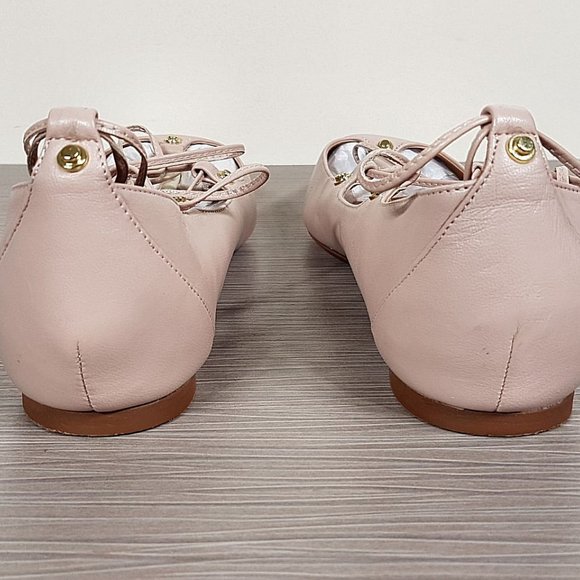 Halogen 'Owen' Pointy Toe Ghillie Flat Blush Leather Womens Size 9.5 M - Picture 5 of 10